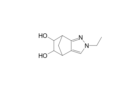 (+-)-(exo,exo)-5,6-Dihydroxy-2-ethyl-4,5,6,7-tetrahydro-4,7-methano-2H-indazole