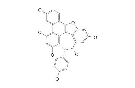 ALBIRAMINOL-B;(4R,5R)-5-(4-HYDROXY-PHENYL)-4,5-DIHYDRO-13-OXA-BENZO-[3,4]-AZULENO-[7,8,1-JKL]-PHENANTHRENE-2,4,6,8,10-PENTAOL