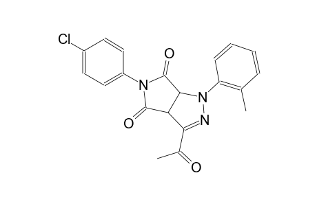pyrrolo[3,4-c]pyrazole-4,6(1H,5H)-dione, 3-acetyl-5-(4-chlorophenyl)-3a,6a-dihydro-1-(2-methylphenyl)-