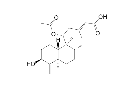 11R*-Acetoxy-3.beta.-hydroxyneocleroda-4(18),13E-dien-15-oic acid