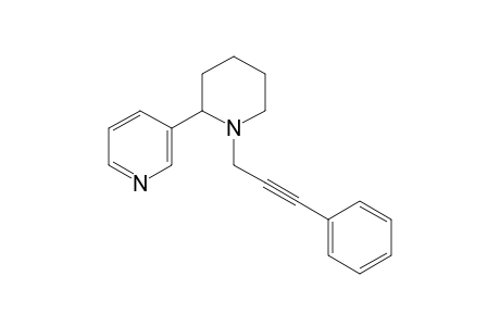 (2S)-1-(3-phenyl-2-propynyl)-2-(3-pyridinyl)piperidine
