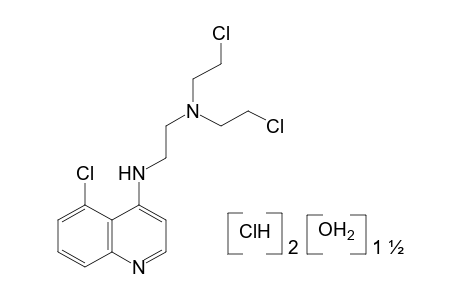 4-{2-[bis(2-chloroethyl)amino]ethylamino}-5-chloroquinoline, dihydrochloride, sesquihydrate