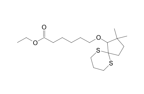 Ethyl 7-oxa-7-(2,2-dimethyl-6,10-dithiaspiro[4.5]decan-1-yl)heptanoate