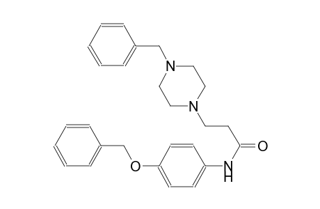 N-[4-(benzyloxy)phenyl]-3-(4-benzyl-1-piperazinyl)propanamide