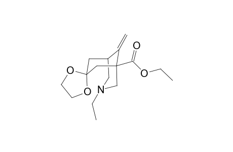 (1S*,5S*)-Ethyl 3-ethyl-9-methylene-3-azaspiro[bicyclo[3.3.1]nonane-6,2'-[1,3]dioxolane]-1-carboxylate
