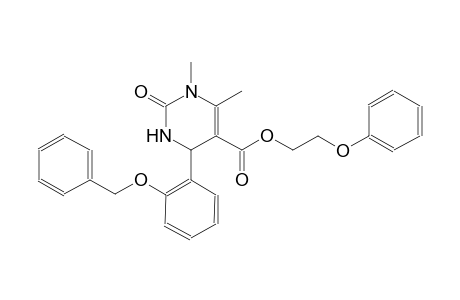 2-phenoxyethyl 4-[2-(benzyloxy)phenyl]-1,6-dimethyl-2-oxo-1,2,3,4-tetrahydro-5-pyrimidinecarboxylate
