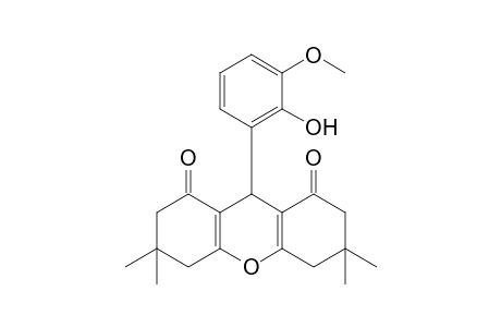9-(2-hydroxy-3-methoxyphenyl)-3,4,6,7-tetrahdro-3,3,6,6,-tetramethylxanthene-1,8(2H,5H)-dione