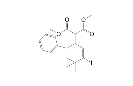 Dimethyl (E)-2-(4-iodo-5,5-dimethyl-1-phenylhex-3-en-2-yl)malonate