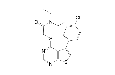 2-{[5-(4-chlorophenyl)thieno[2,3-d]pyrimidin-4-yl]sulfanyl}-N,N-diethylacetamide