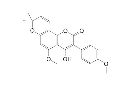 4-Hydroxy-5-methoxy-3-(4-methoxyphenyl)-8,8-dimethyl-2H,8H-benzo[1,2-b:13,4-b']dipyran-2-one