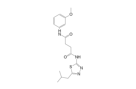 N~1~-(5-isobutyl-1,3,4-thiadiazol-2-yl)-N~4~-(3-methoxyphenyl)succinamide