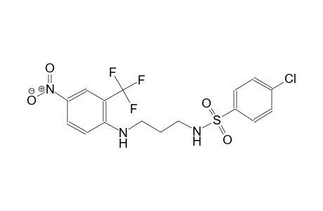 4-Chloranyl-N-[3-[[4-nitro-2-(trifluoromethyl)phenyl]amino]propyl]benzenesulfonamide
