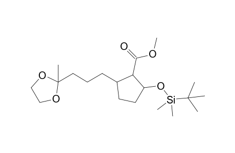 (anti,syn)-2-(tert-Butyldimethylsilyloxy)-5-[3-(2-methyl-[1,3]dioxolan-2-yl)propyl]cyclopentanecarboxylic acid methyl ester