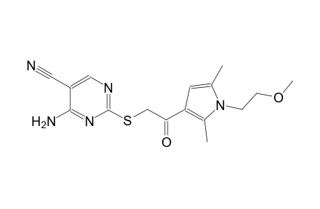5-pyrimidinecarbonitrile, 4-amino-2-[[2-[1-(2-methoxyethyl)-2,5-dimethyl-1H-pyrrol-3-yl]-2-oxoethyl]thio]-