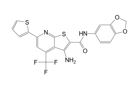 3-amino-N-(1,3-benzodioxol-5-yl)-6-(2-thienyl)-4-(trifluoromethyl)thieno[2,3-b]pyridine-2-carboxamide