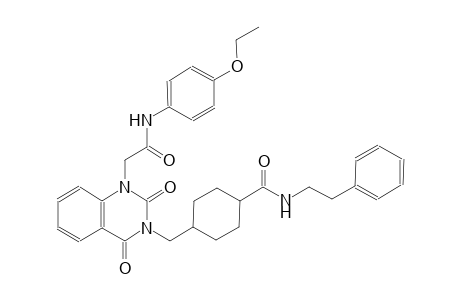 4-[(1-[2-(4-ethoxyanilino)-2-oxoethyl]-2,4-dioxo-1,4-dihydro-3(2H)-quinazolinyl)methyl]-N-(2-phenylethyl)cyclohexanecarboxamide