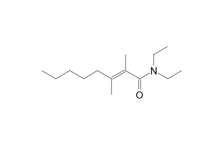 (E)-N,N-Diethyl-2,3-dimethyloct-2-enamide
