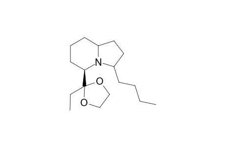 (5R)-3-Butyl-5-(2'-ethyl-1',3'-dioxolan-2'-yl)indolizidine
