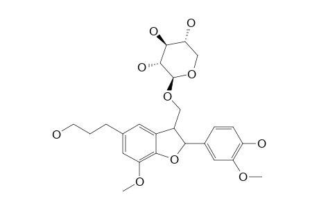 2,3-DIHYDRO-7-METHOXY-2-(4'-HYDROXY-3'-METHOXYPHENYL)-3A-O-BETA-D-XYLOPYRANOSYLOXYMETHYL-5-O-BENZOFURANPROPANOL