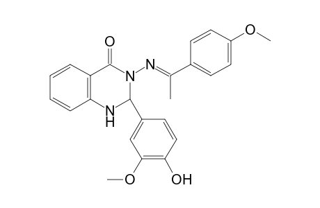 2-(3-Methoxy-4-oxidanyl-phenyl)-3-[(E)-1-(4-methoxyphenyl)ethylideneamino]-1,2-dihydroquinazolin-4-one