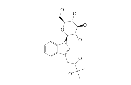 BRUCEOLLINE-F;3-(2',3'-DIHYDROXY-3'-METHYLBUTYL)-1N-BETA-D-GLUCOPYRANOSYLINDOLE