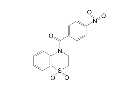3,4-DIHYDRO-4-(p-NITROBENZOYL)-2H-1,4-BENZOTHIAZINE, 1,1-DIOXIDE