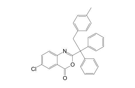 6-chloranyl-2-[2-(4-methylphenyl)-1,1-diphenyl-ethyl]-3,1-benzoxazin-4-one