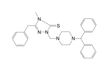 3H-1,2,4-triazole-3-thione, 2-[[4-(diphenylmethyl)-1-piperazinyl]methyl]-2,4-dihydro-4-methyl-5-(phenylmethyl)-
