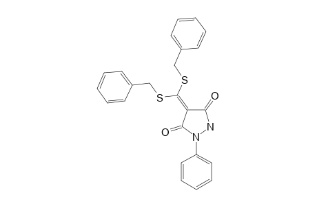 4-BIS-(BENZYLTHIO)-METHYLENE-1-PHENYL-3,5-DIOXO-PYRAZOLIDINE