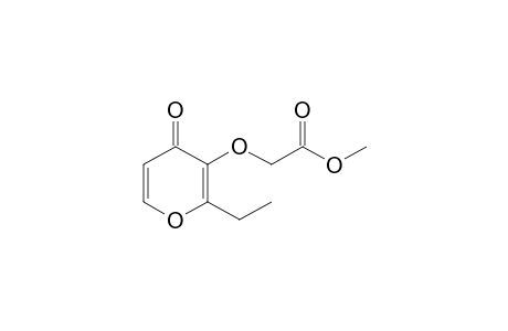 2-(2-ethyl-4-keto-pyran-3-yl)oxyacetic acid methyl ester