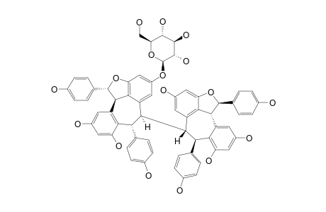 VATALBINOSIDE_A;(-)-HOPEAPHENOL_13B-O-BETA-GLUCOPYRANOSIDE-{[1-R,6-S,7-R,11B-R)-1,6,7,11B-TETRAHYDRO-1,7-BIS-(4-HYDROXYPHENYL)-4-