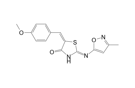 (2Z,5E)-5-(4-Methoxybenzylidene)-2-(3-methylisoxazol-5-ylimino)thiazolidin-4-one