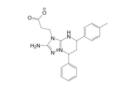 3-[2-Amino-5-(4-methylphenyl)-7-phenyl-4,5,6,7-tetrahydro-3H-[1,2,4]triazolo[1,5-a]pyrimidin-8-ium-3-yl]propanoate