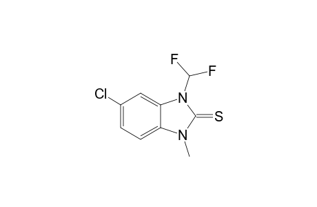 5-chloro-3-(difluoromethyl)-1-methylbenzimidazole-2-thione