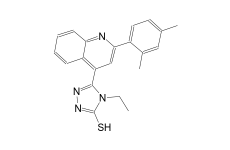 5-[2-(2,4-dimethylphenyl)-4-quinolinyl]-4-ethyl-4H-1,2,4-triazole-3-thiol