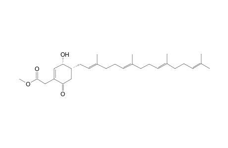 2-[(3R,4R)-3-hydroxy-6-keto-4-[(2E,6E,10E)-3,7,11,15-tetramethylhexadeca-2,6,10,14-tetraenyl]cyclohexen-1-yl]acetic acid methyl ester