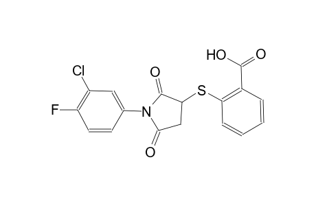 benzoic acid, 2-[[1-(3-chloro-4-fluorophenyl)-2,5-dioxo-3-pyrrolidinyl]thio]-