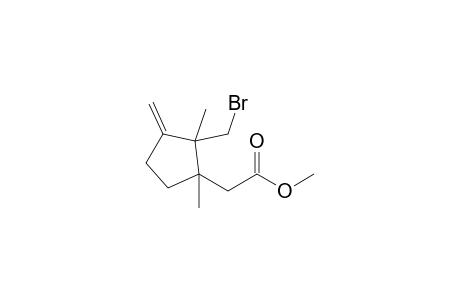 2-(Bromomethyl)-1,2-dimethyl-3-methylene-1-[(methoxycarbonyl)methyl]cyclopentane