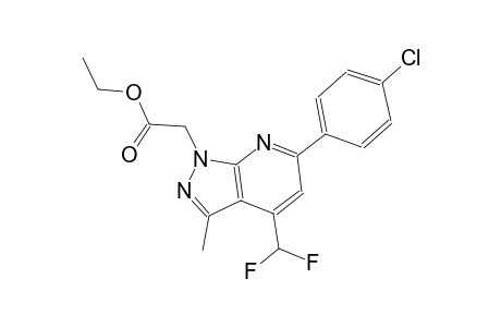 1H-pyrazolo[3,4-b]pyridine-1-acetic acid, 6-(4-chlorophenyl)-4-(difluoromethyl)-3-methyl-, ethyl ester