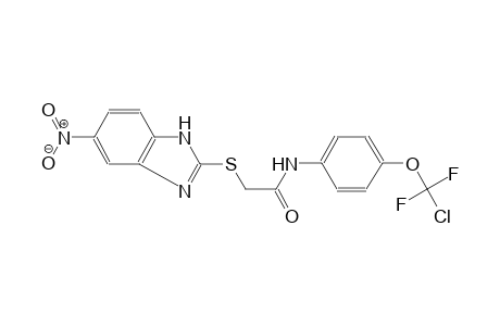 N-[4-[chloranyl-bis(fluoranyl)methoxy]phenyl]-2-[(6-nitro-1H-benzimidazol-2-yl)sulfanyl]ethanamide