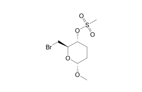 METHYL-4-O-METHANESULFONYL-6-BROMO-2,3-DIDEOXY-D-ERYTHRO-HEXOPYRANOSIDE