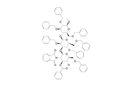 METHYL-2,3,6-TRI-O-BENZYL-4-O-[2,4,6-TRI-O-BENZYL-3-O-(3-O-BENZOYL-6-O-BENZYL-2-DEOXY-2-PHTHALIMIDO-BETA-D-GLUCOPYRANOSYL)-BETA-D-GALACTOPYRANOSYL