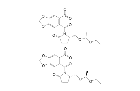 (5-S)-5-(1-ETHOXY-ETHOXYMETHYL)-1-(4,5-METHYLENEDIOXY-2-NITRO-BENZOYL)-PYRROLIDIN-2-ONE