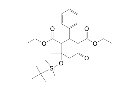 Diethyl 4-hydroxy-4-methyl-6-oxo-2-phenyl-1,3-cyclohexanedicarboxylate tbdms