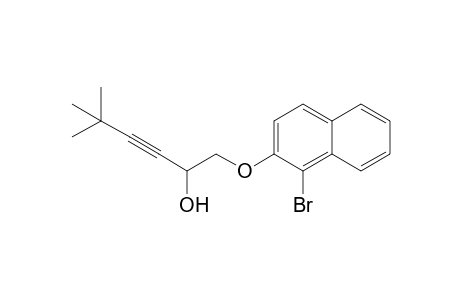 1-(1-bromanylnaphthalen-2-yl)oxy-5,5-dimethyl-hex-3-yn-2-ol