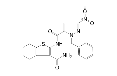 1H-pyrazole-5-carboxamide, N-[3-(aminocarbonyl)-4,5,6,7-tetrahydrobenzo[b]thien-2-yl]-3-nitro-1-(phenylmethyl)-