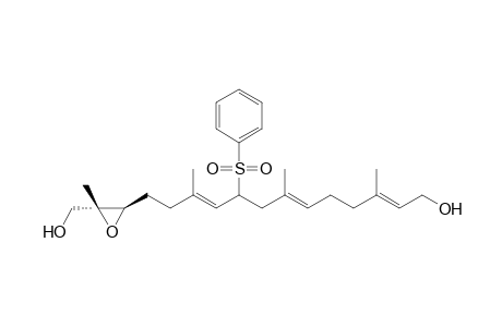 (2E,6E,10E)-13-[(2R,3R)-3-(hydroxymethyl)-3-methyl-oxiran-2-yl]-3,7,11-trimethyl-9-(phenylsulfonyl)trideca-2,6,10-trien-1-ol