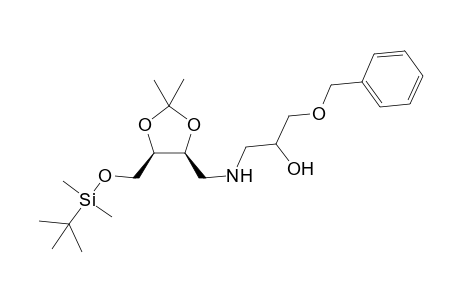 1-(Benzyloxy)-3-{5'-[(t-butyldimethylsilyloxy)methyl]-2',2'-dimethyl-1',3'-dioxolan-4'-yl}methylamino-propan-2-ol [