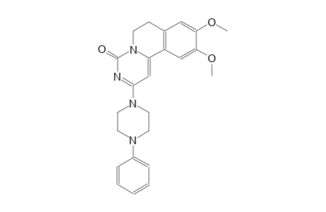 9,10-dimethoxy-2-(4-phenyl-1-piperazinyl)-6,7-dihydro-4H-pyrimido[6,1-a]isoquinolin-4-one
