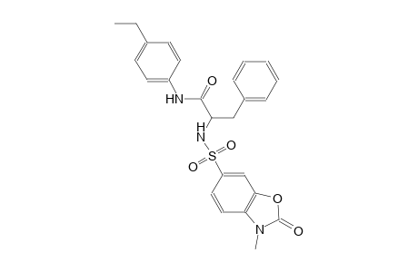 benzenepropanamide, alpha-[[(2,3-dihydro-3-methyl-2-oxo-6-benzoxazolyl)sulfonyl]amino]-N-(4-ethylphenyl)-